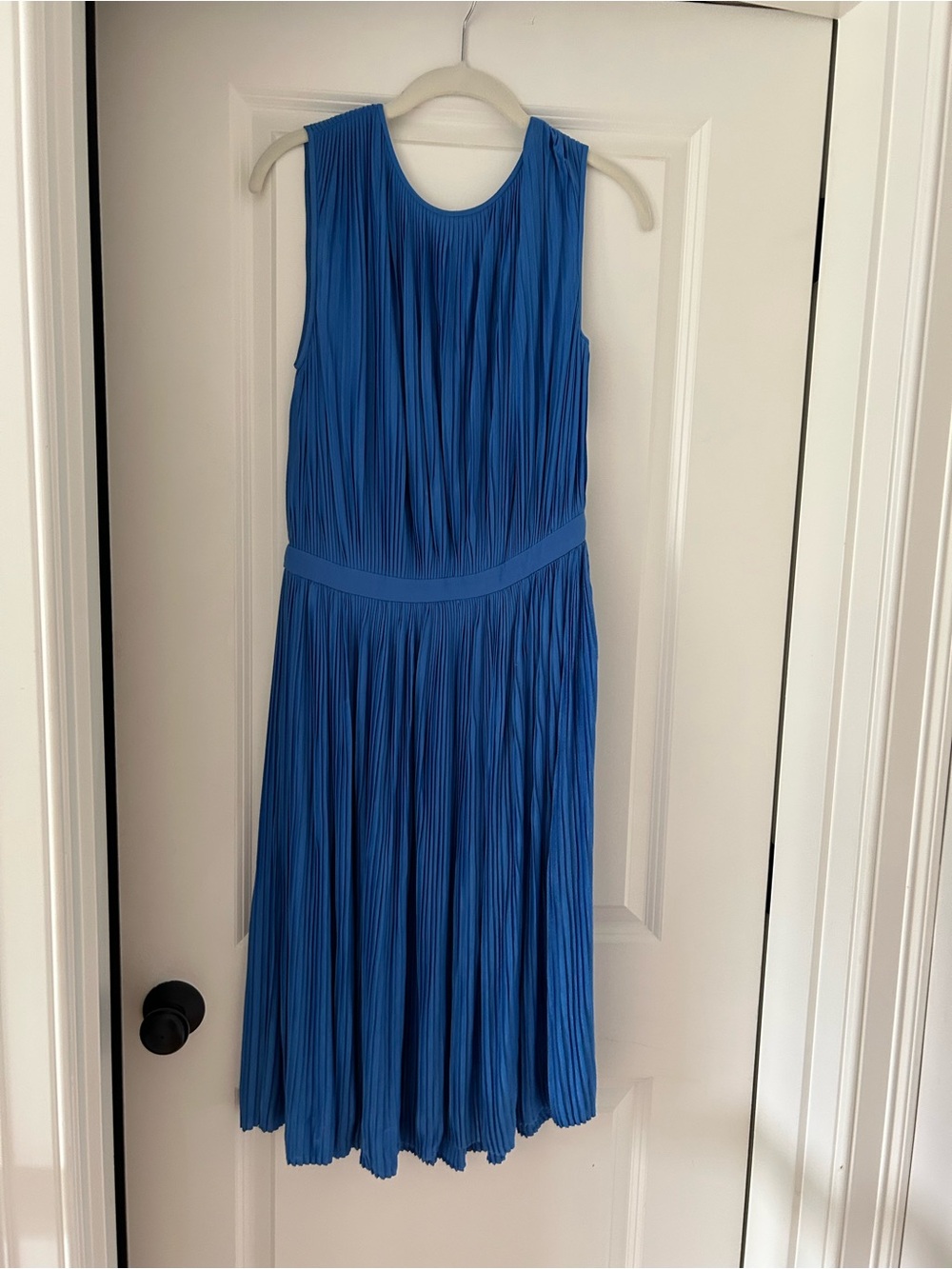 Tibi Royal Blue Pleated Midi Dress
